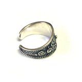 Sterling Silver Byzantine Adjustable Band Ring