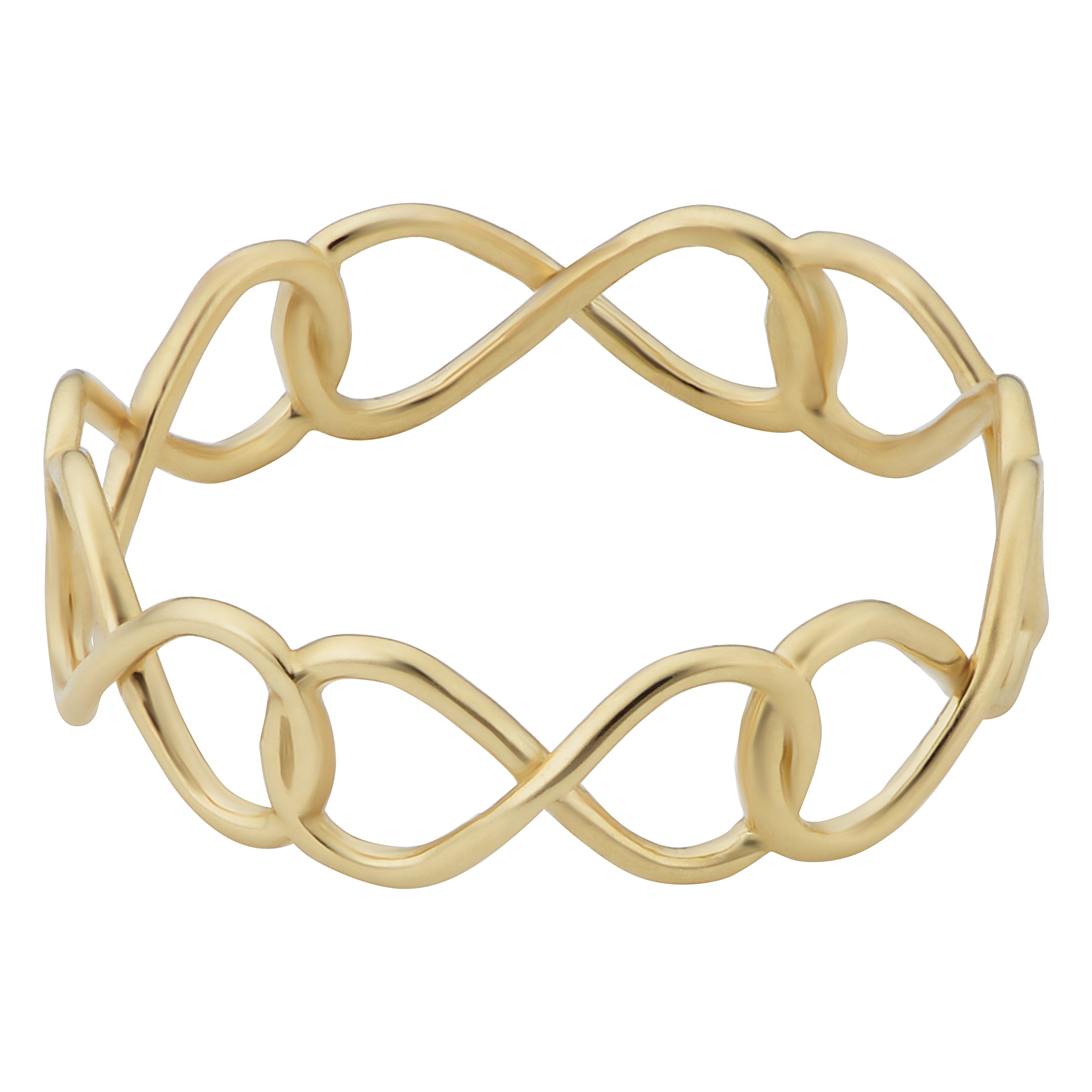 14k Yellow Gold Infinity Ring fine designer jewelry for men and women