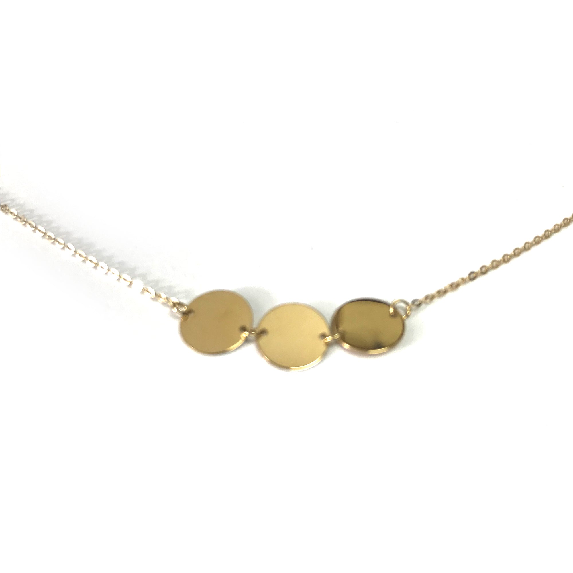 14k Yellow Gold Round Disc Charm Fancy Bracelet, 7" fine designer jewelry for men and women