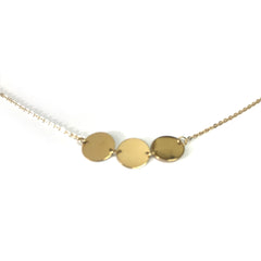 Bracelet fantaisie à breloque disque rond en or jaune 14 carats, bijoux de créateur raffinés de 7 pouces pour hommes et femmes