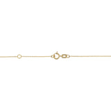 14k Yellow Gold 3D Triangle Station Adjustable Necklace, 18"