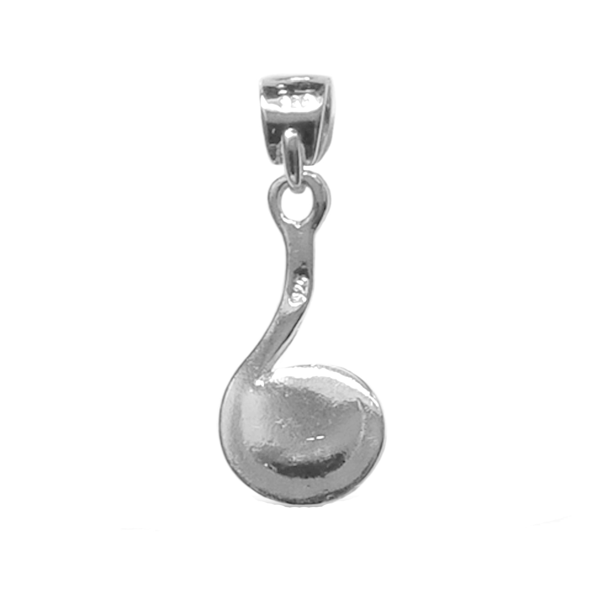 Sterling Silver Swirl Evil Eye Pendant Charm fina designersmycken för män och kvinnor