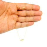 14K Yellow Gold Mini Dragonfly Pendant Necklace, 16" To 18" Adjustable