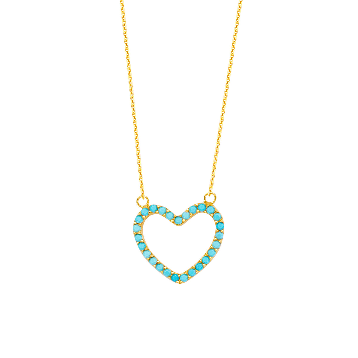 14K Yellow Gold Heart Pendant Necklace, 16" To 18" Adjustable