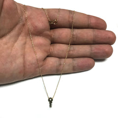 14K Yellow Gold Mini Key Pendant Necklace, 16" To 18" Adjustable