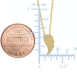 14K Yellow Gold Mini Wing Pendant Necklace, 16" To 18" Adjustable