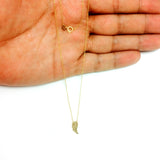 14K Yellow Gold Mini Wing Pendant Necklace, 16" To 18" Adjustable