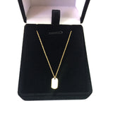 14K Yellow Gold Engravable Dog Tag Pendant Necklace, 16" To 18" Adjustable
