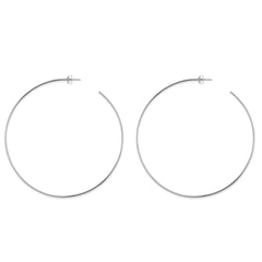 14k Gold Round Large Hoop Earrings, Diameter 75 mm fine designer jewelry for men and women