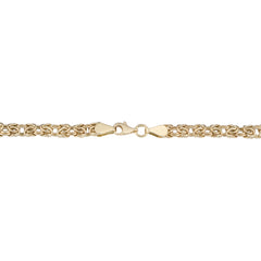 Bysantinskt damarmband i 14 k gult guld, 7,5" fina designersmycken för män och kvinnor