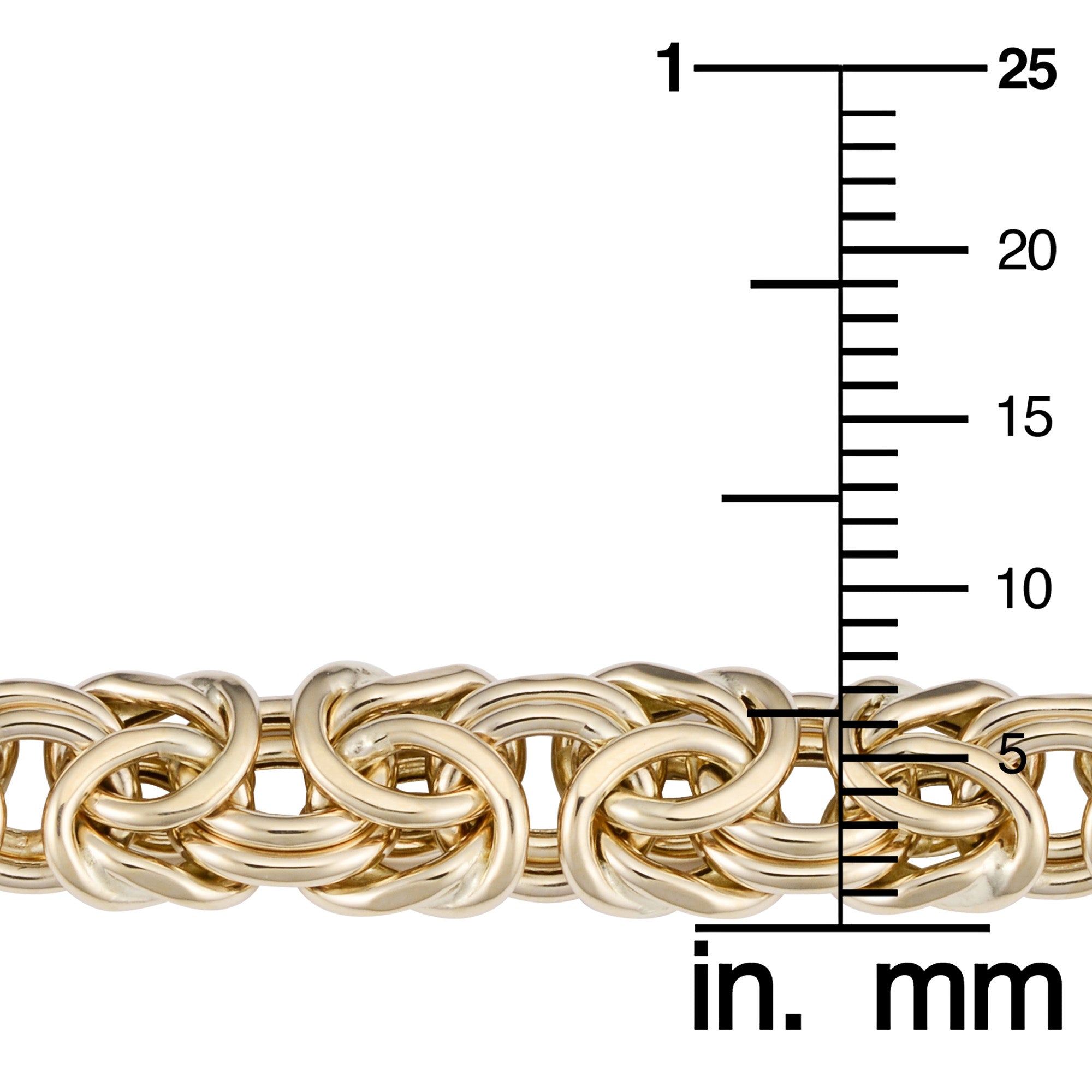 14k Yellow Gold Graduated Byzantine Womens Bracelet, 7.5" fine designer jewelry for men and women