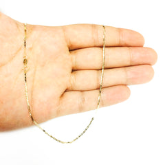 14k gult gull Mariner Link Chain Halskjede, 1,2 mm fine designersmykker for menn og kvinner
