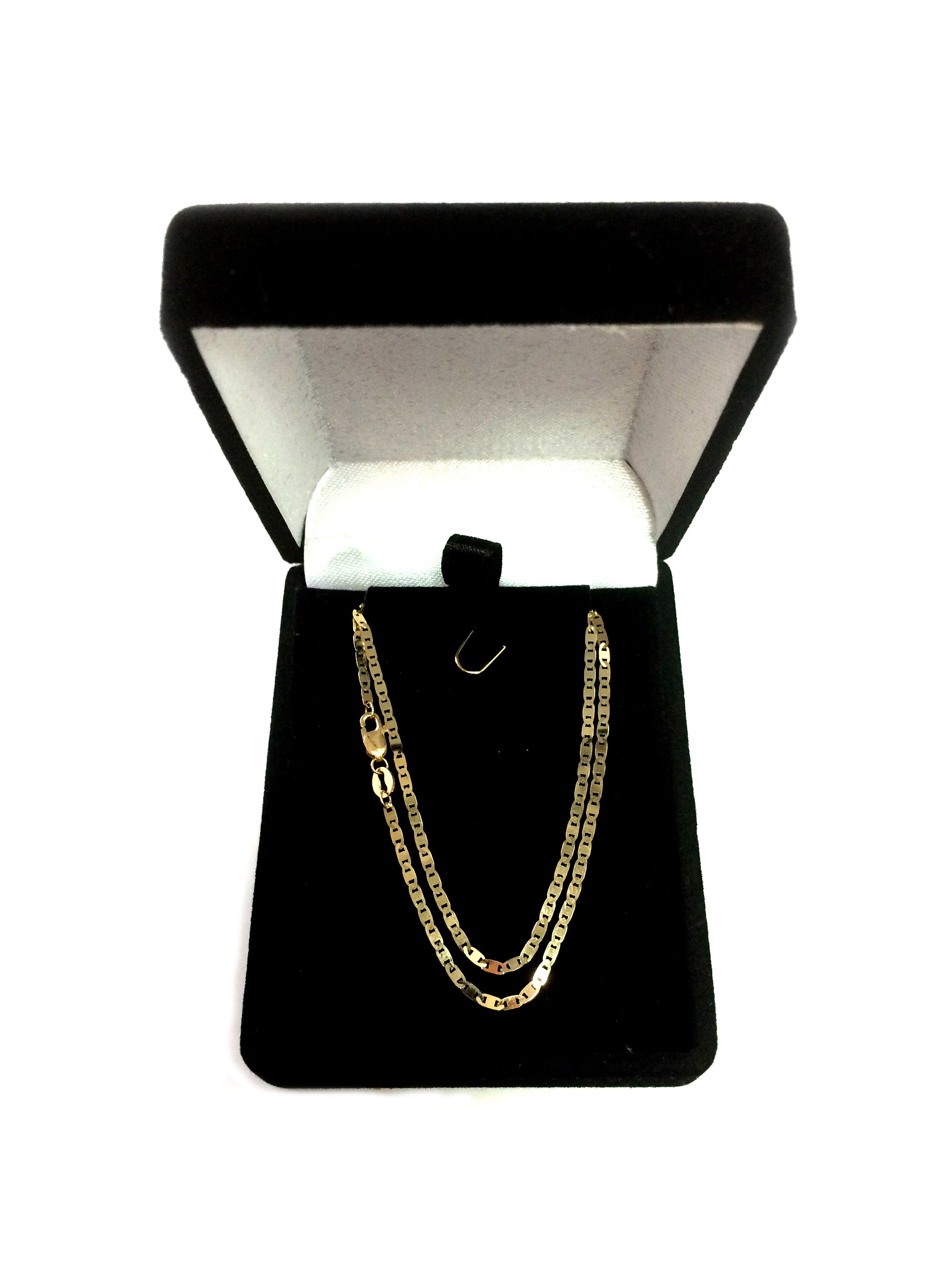 Bracciale a catena Mariner in oro giallo 14k, 1,7 mm, 10" gioielli di alta moda per uomini e donne