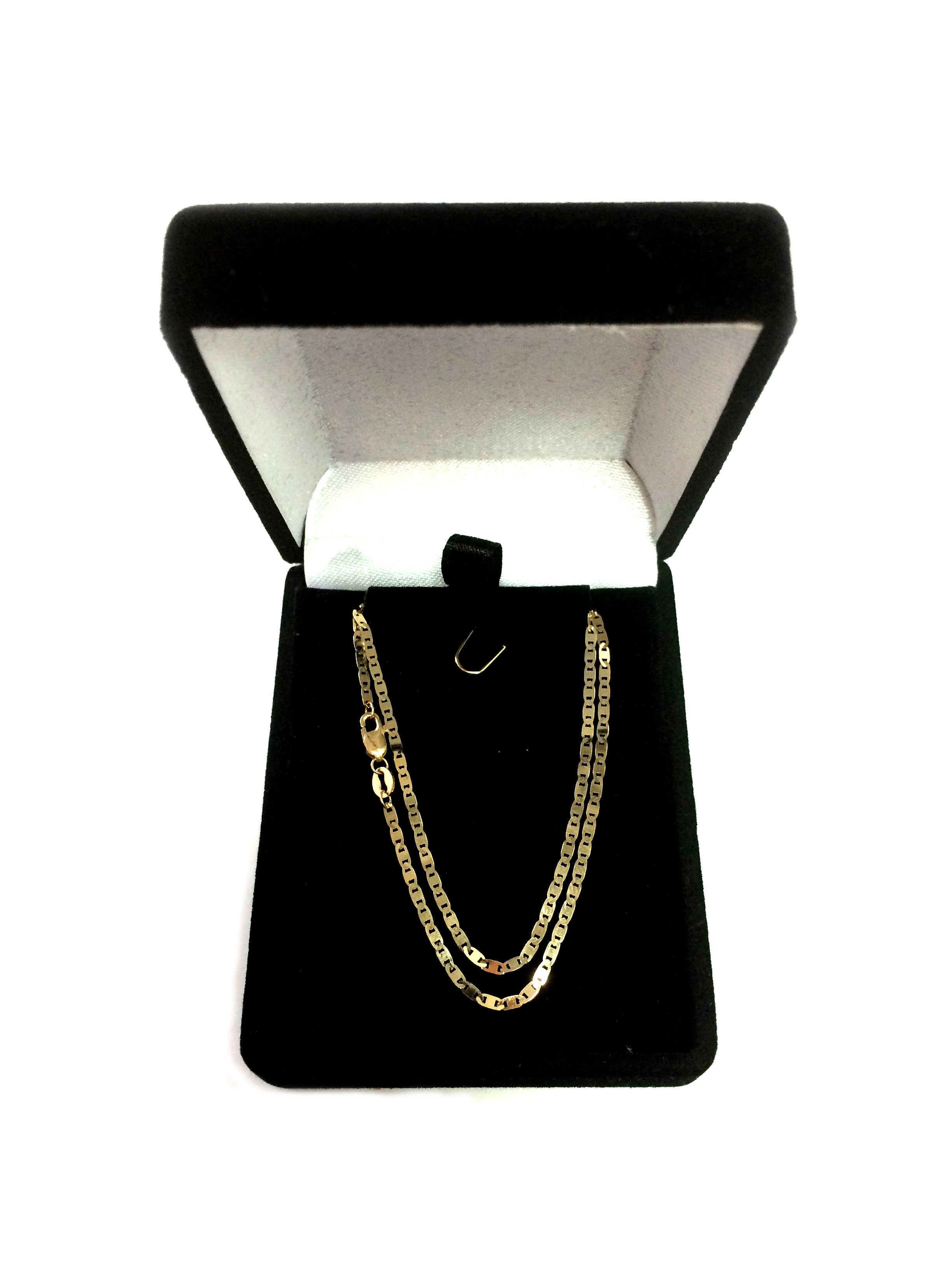 14k Yellow Gold Mariner Link Chain Bracelet, 1.7mm, 10" fine designer jewelry for men and women