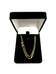 Collier chaîne à maillons Mariner en or jaune 14 carats, bijoux de créateur fins de 1,7 mm pour hommes et femmes