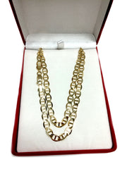 14k Yellow Gold Mariner Link Chain Necklace, 6.0 mm fine designer jewelry for men and women