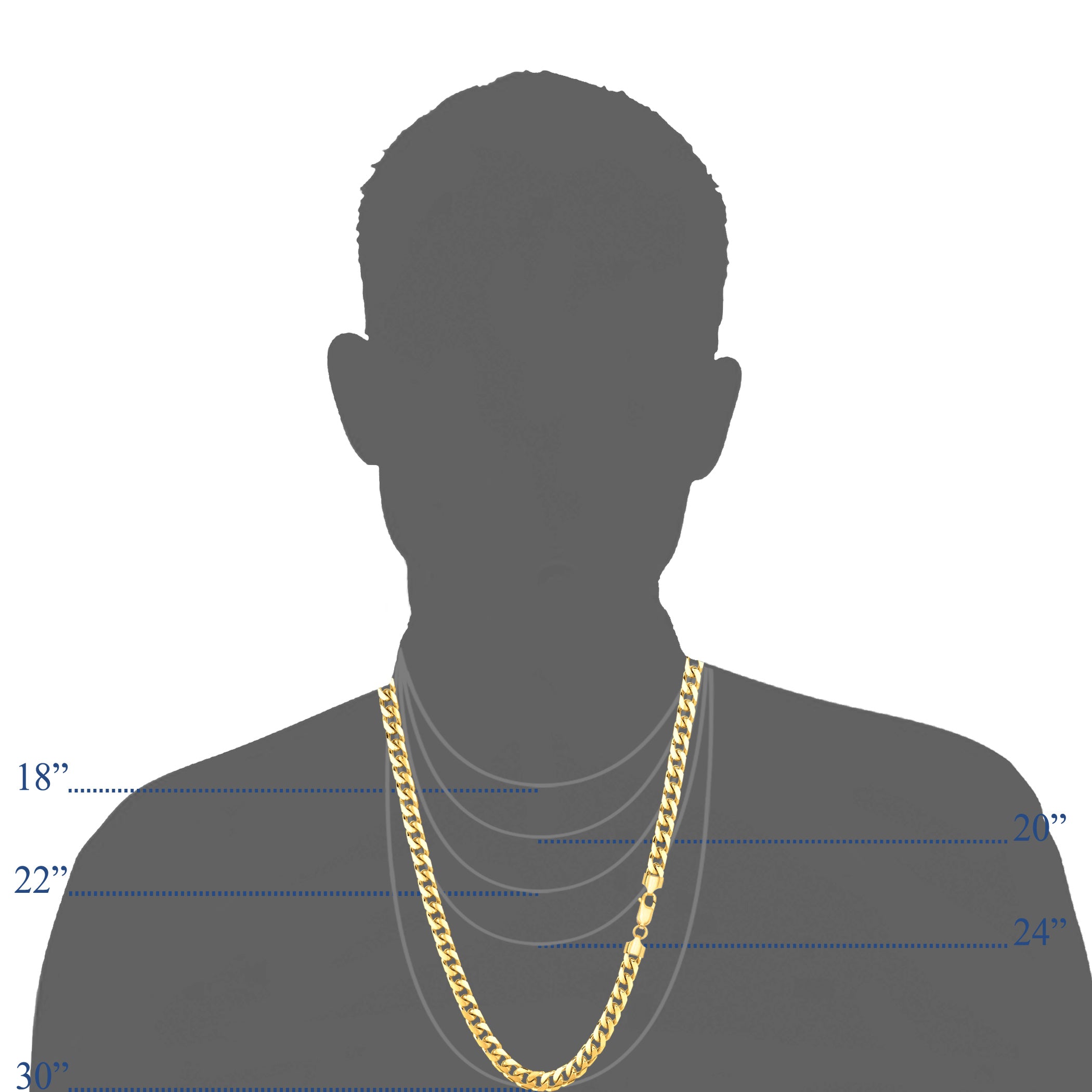 Miami Cuban Link Chain Halskæde i 14 karat gult guld, Bredde 5,8 mm fine designersmykker til mænd og kvinder