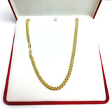 14K Yellow Gold Filled Round Franco Chain Necklace, 6.0mm Wide