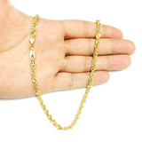 14K Yellow Gold Filled Solid Rope Chain Necklace, 4.5mm Wide