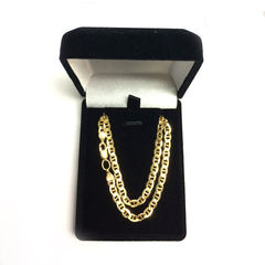 14K Yellow Gold Filled Solid Mariner Chain Necklace, 4.5 mm Wide fine designer jewelry for men and women