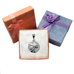 Sterling Silver Athena Greek Goddess Pendant, Diameter 20mm
