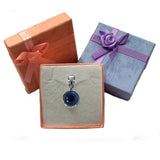 Sterling Silver Greek Meandros Evil Eye Charm Pendant