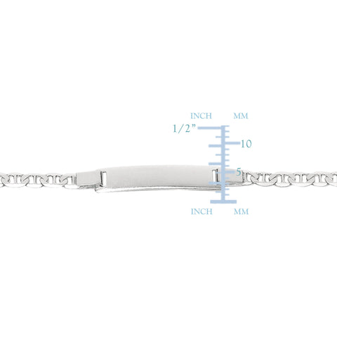 Mariner Chain Baby Id Bracelet In Sterling Silver - 6 Inches