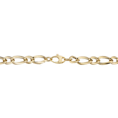 14k Yellow Gold Alternate Links Bracelet, 7.5" fine designer jewelry for men and women