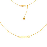 Mini Disk Choker 14k Gold Necklace, 16" Adjustable