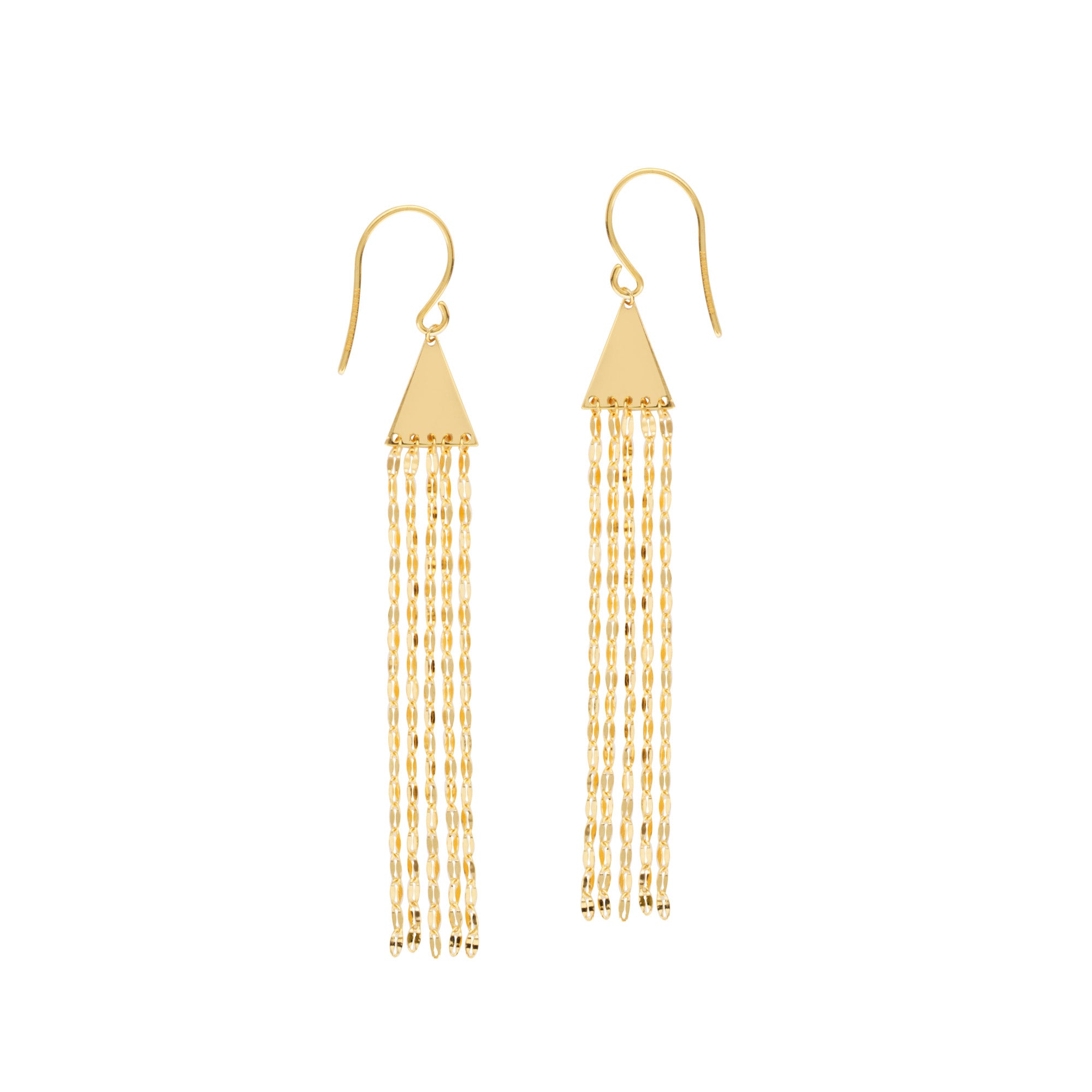 14K gult guld Tofs Drop Earrings fina designersmycken för män och kvinnor
