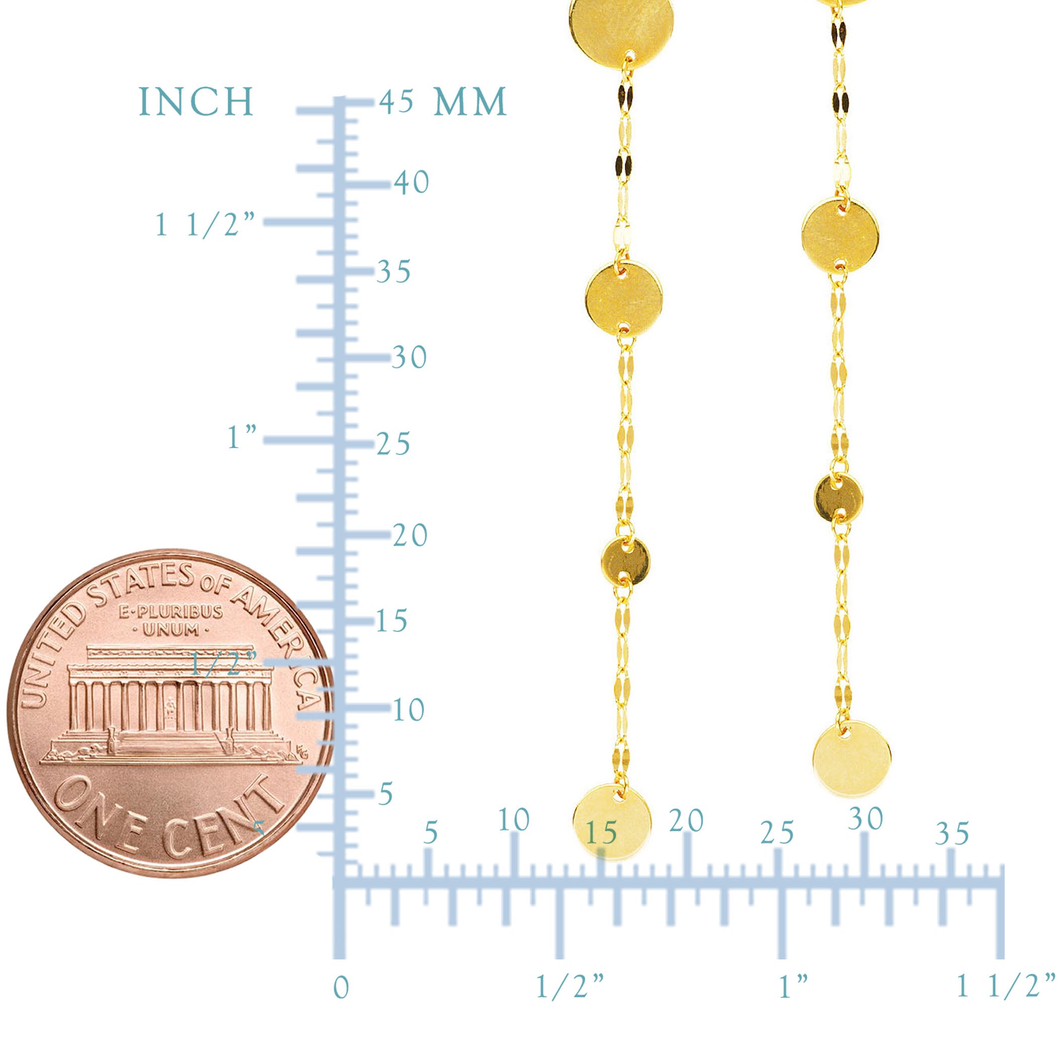 14K gult gull runde plater Drop øreringer fine designer smykker for menn og kvinner