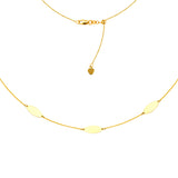 Marquise Trio Choker 14k Yellow Gold Necklace, 16" Adjustable