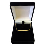 14k Yellow Gold Cylinder Bar Sideways Pendant Necklace, 18"