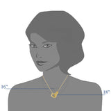 14k Yellow Gold Interconnected Oval Charms Necklace, 18"