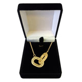 14k Yellow Gold Interconnected Oval Charms Necklace, 18"