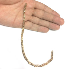 14k Yellow Gold Oval Link Mens Neckalce 22" fine designer jewelry for men and women