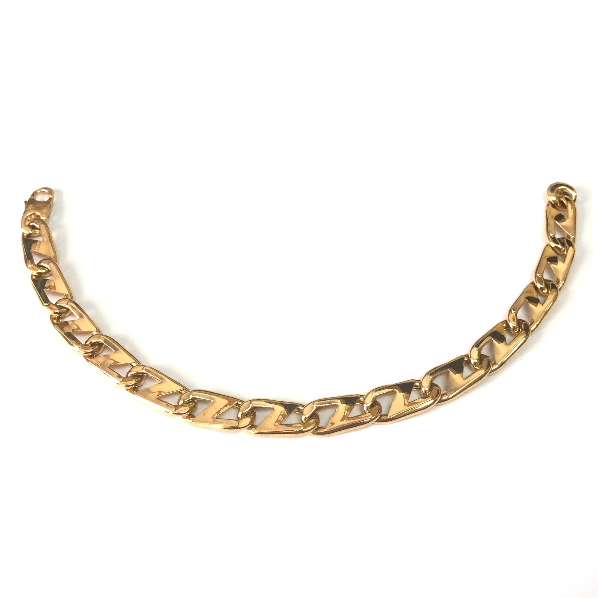 Bracciale da uomo con collegamento ovale Mariner in oro giallo 14k, gioielli di alta moda da 8,5" per uomini e donne