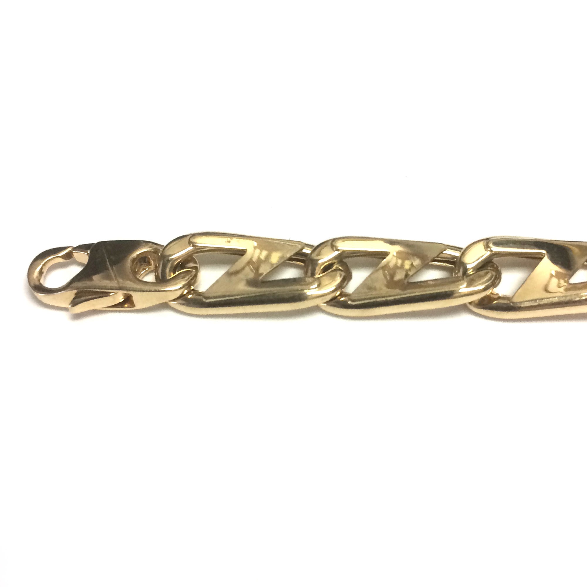14k Yellow Gold Oval Mariner Link Mens Bracelet, 8.5" fine designer jewelry for men and women
