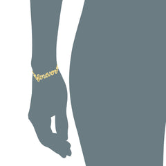 Forever In Script Element Bolo Friendship Adjustable Bracelet In 14K Yellow Gold, 9.25"