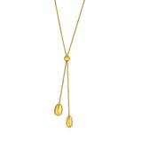 14k Yellow Gold Lariet Style Necklace, 24"