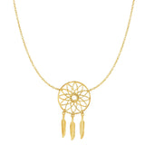 14k Yellow Gold Polished Wings Necklace, 18"