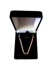 14 k 2 tone rose og hvidguld sparkle kæde halskæde, 1,5 mm fine designer smykker til mænd og kvinder