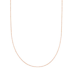 Collier chaîne en corde en or rose 14 carats, bijoux de créateur fins de 0,6 mm pour hommes et femmes