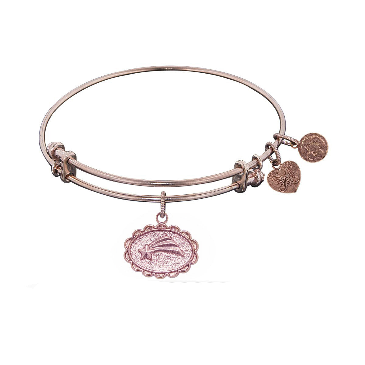 Bracelet jonc Angelica en laiton avec finition pointillée, bijoux de créateur fins de 7,25 pouces pour hommes et femmes