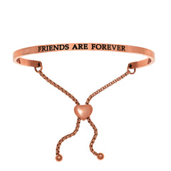 Intuitions Bracelet réglable en acier inoxydable Friends Are Forever avec accents de diamants, bijoux de créateur raffinés pour hommes et femmes