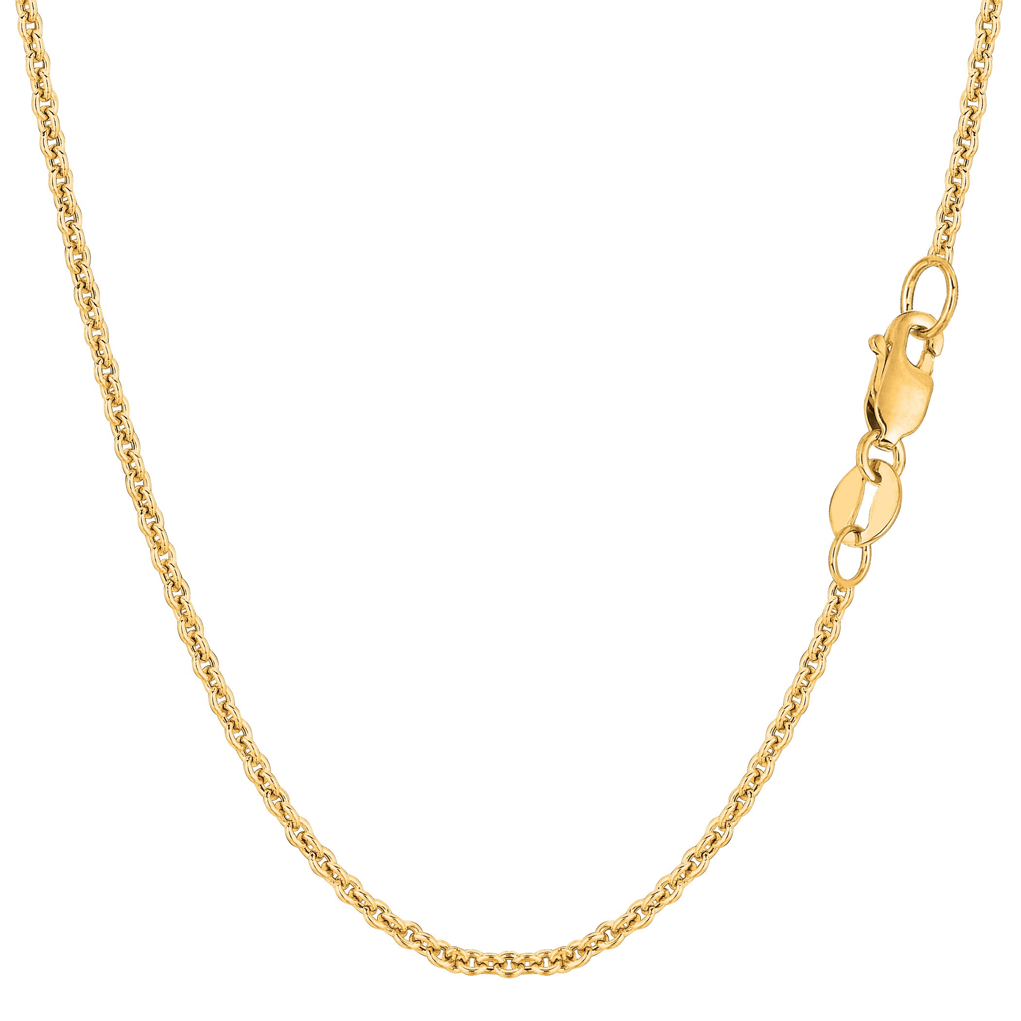 Collana a catena Forsantina in oro giallo 14k, gioielli di alta qualità da 1,9 mm per uomini e donne