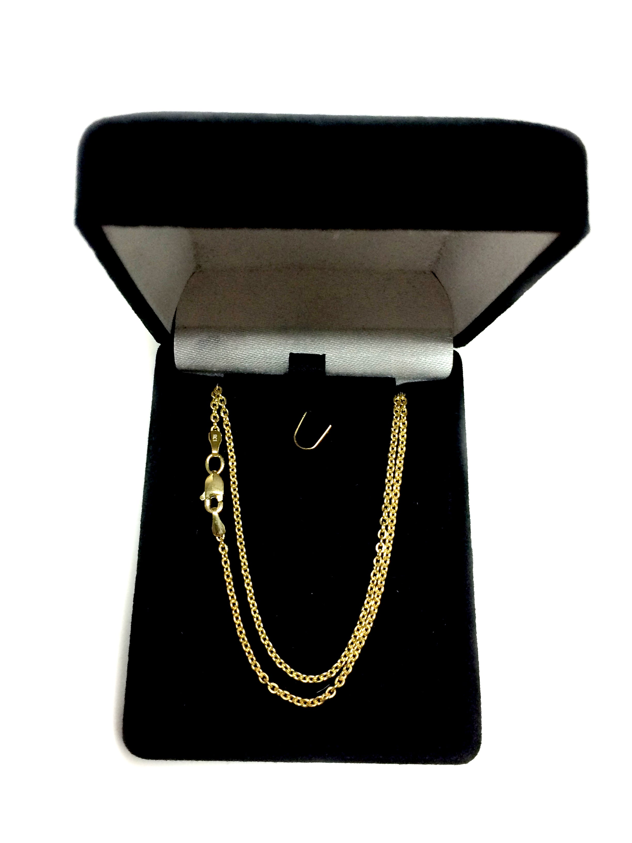 14k gult guld Forsantina Chain Halsband, 1,9 mm fina designersmycken för män och kvinnor