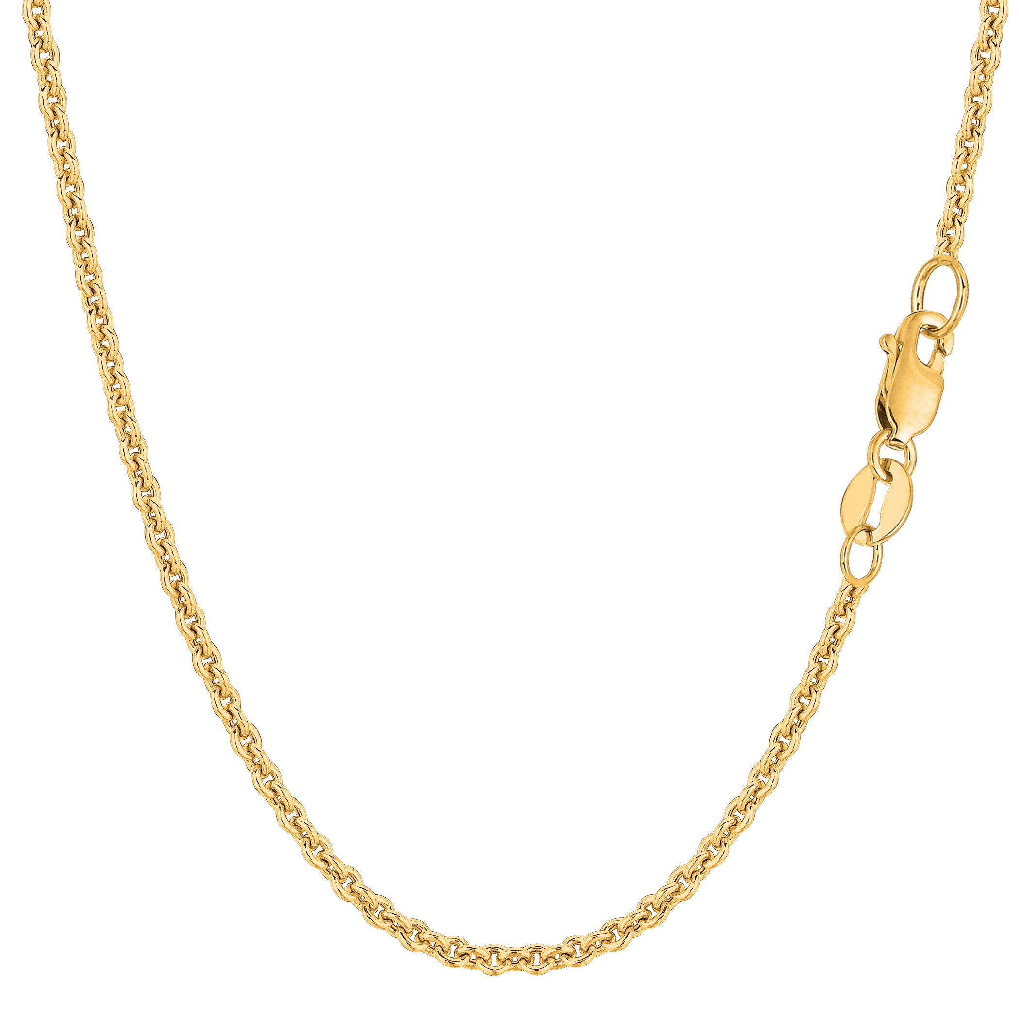 14k Yellow Gold Forsantina Chain Necklace, 2.3mm fine designer jewelry for men and women