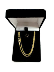 Collana a catena Forsantina in oro giallo 14k, gioielleria raffinata da 2,3 mm per uomo e donna