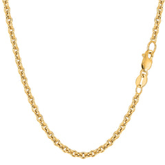 14k gult guld Forsantina Chain Halsband, 3,1 mm fina designersmycken för män och kvinnor